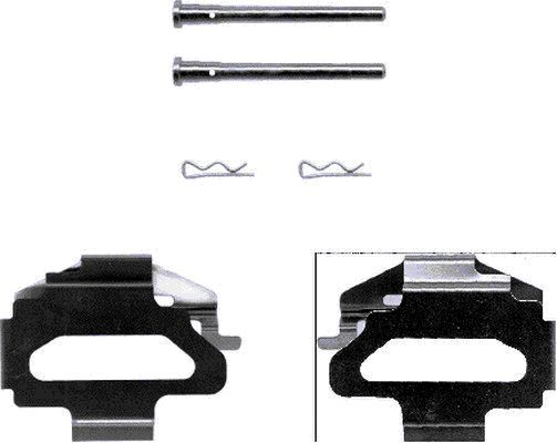 HELLA PAGID Piederumu komplekts, Disku bremžu uzlikas 8DZ 355 202-381